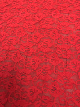 Stretch Lace - 68-inches Wide Red